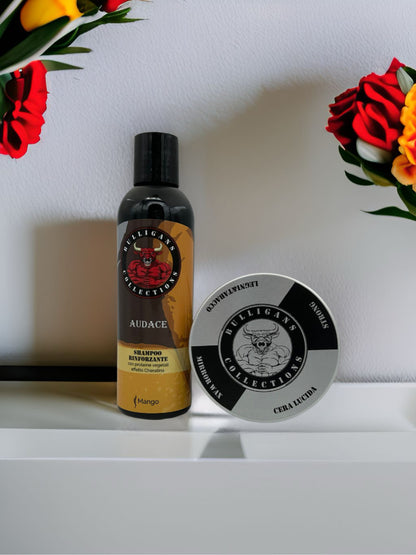 Box Eccellenza per Capelli - Shampoo, Cera Grande e Pettine | Bulligans