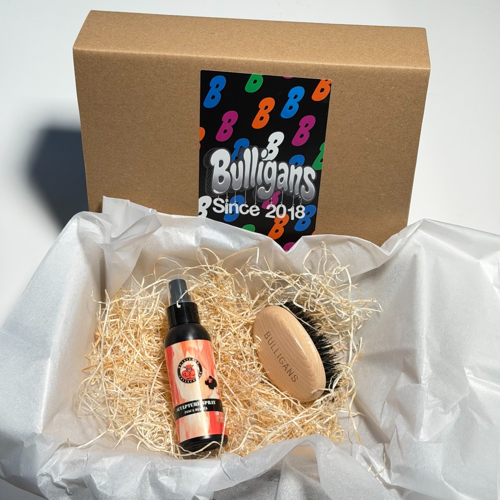 Box Coda Gellata Capelli Fini: spray fissante + spazzola | Bulligans 